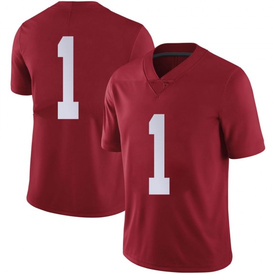 Alabama Crimson Tide Men's Kool-Aid Mckinstry #1 No Name Crimson NCAA Nike Authentic Stitched College Football Jersey XY16C53LH
